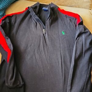 POLO Ralph Lauren Sweater Black And Red Up  14-16